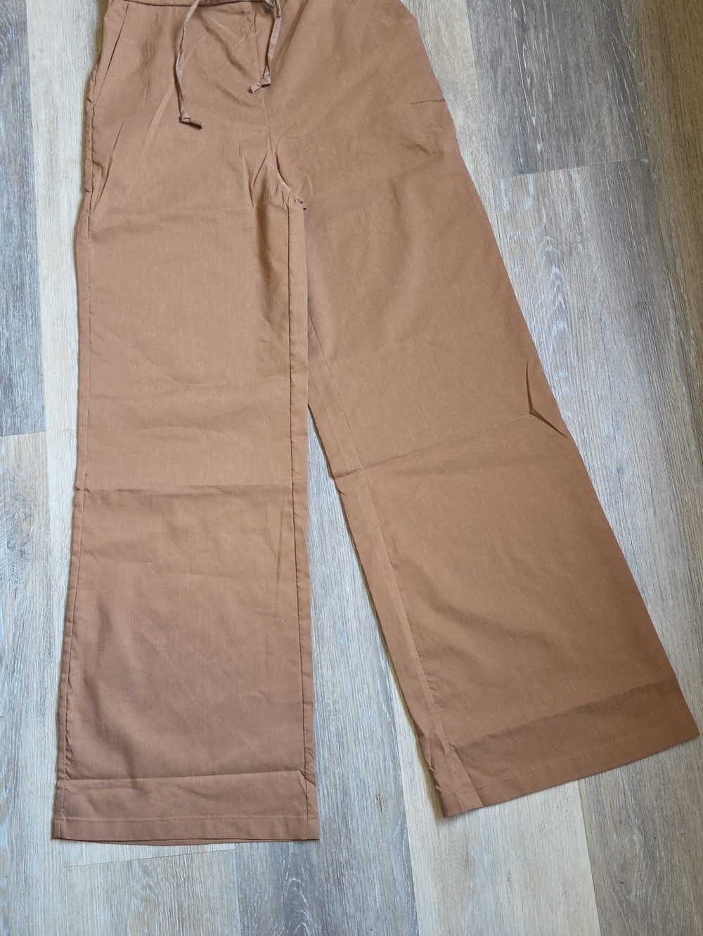 OGL Wide Leg Drawstring Pants — Brown - Picture 5 of 16